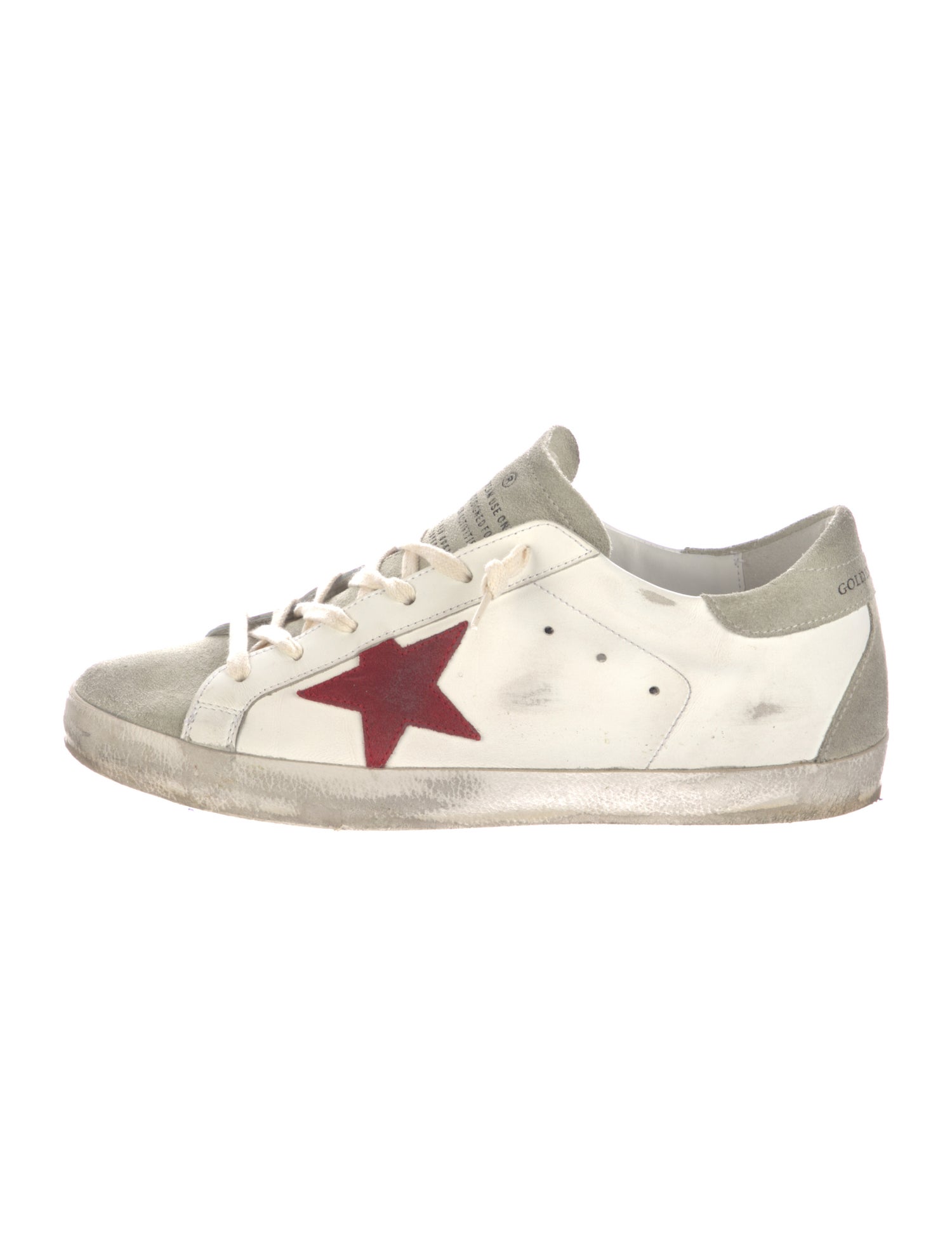 Golden Goose Leather Printed Sneakers