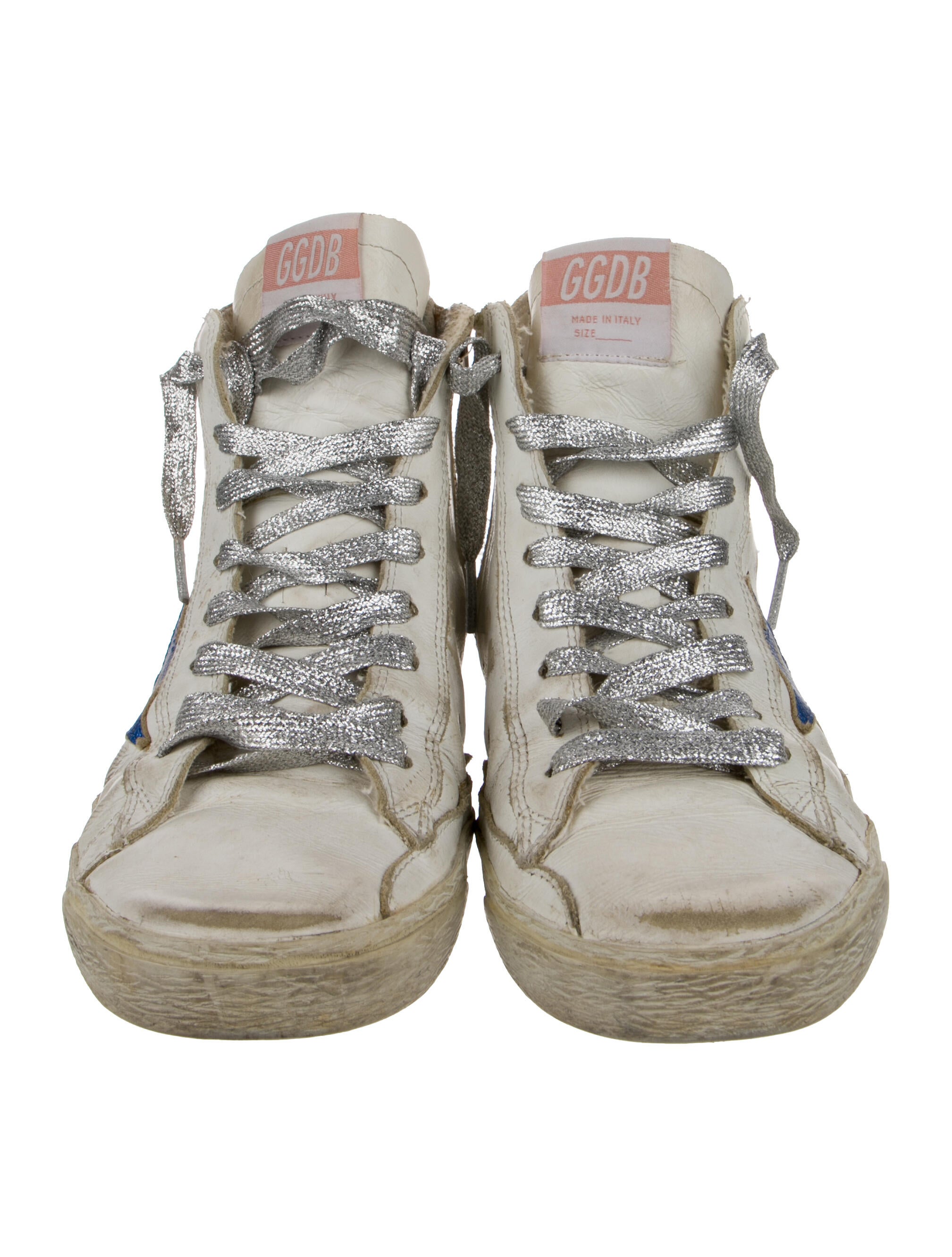Golden Goose Leather Printed Sneakers