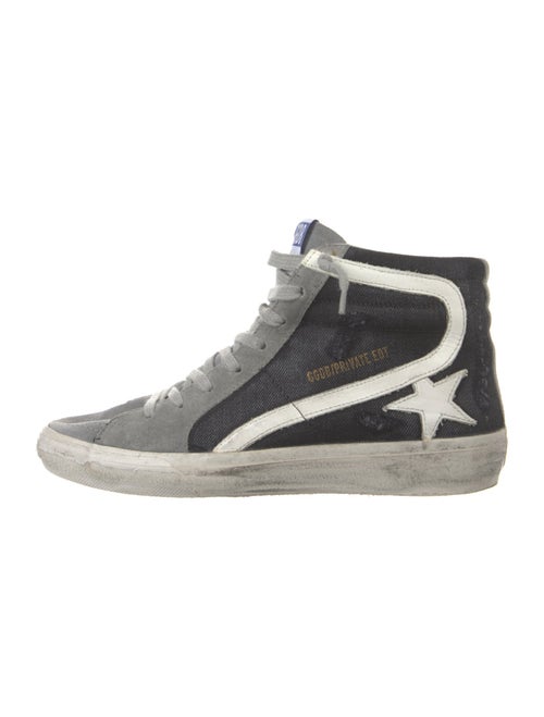 Golden Goose Denim Printed Sneakers
