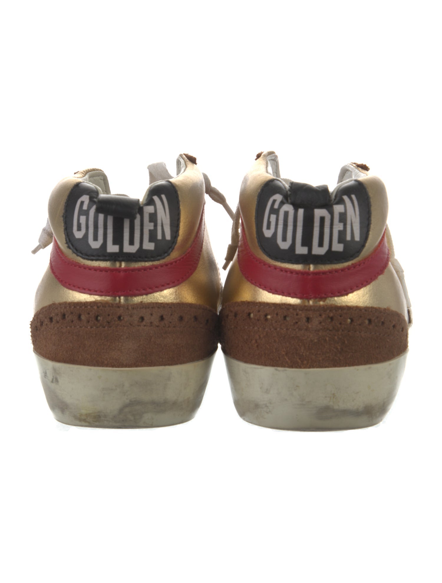 Golden Goose Leather Printed Sneakers