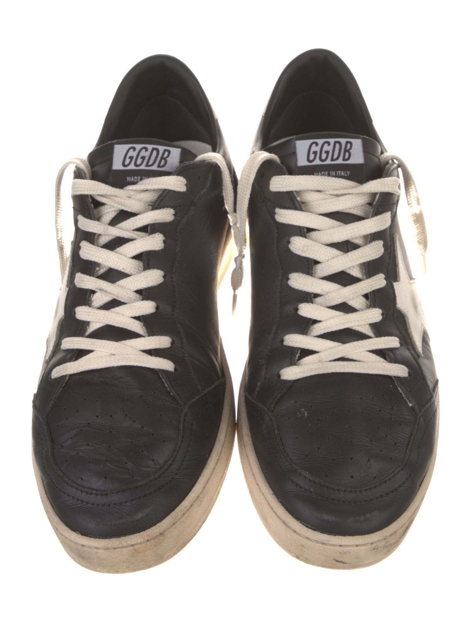 Golden Goose Leather Printed Sneakers