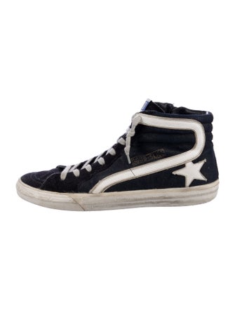 Golden Goose Suede Striped Sneakers