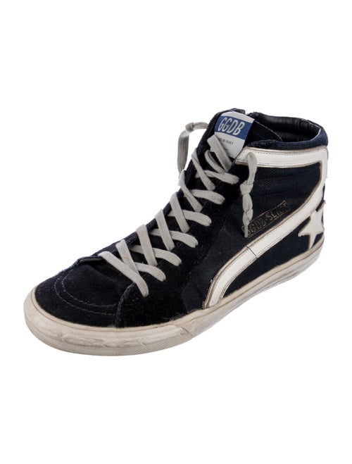 Golden Goose Suede Striped Sneakers