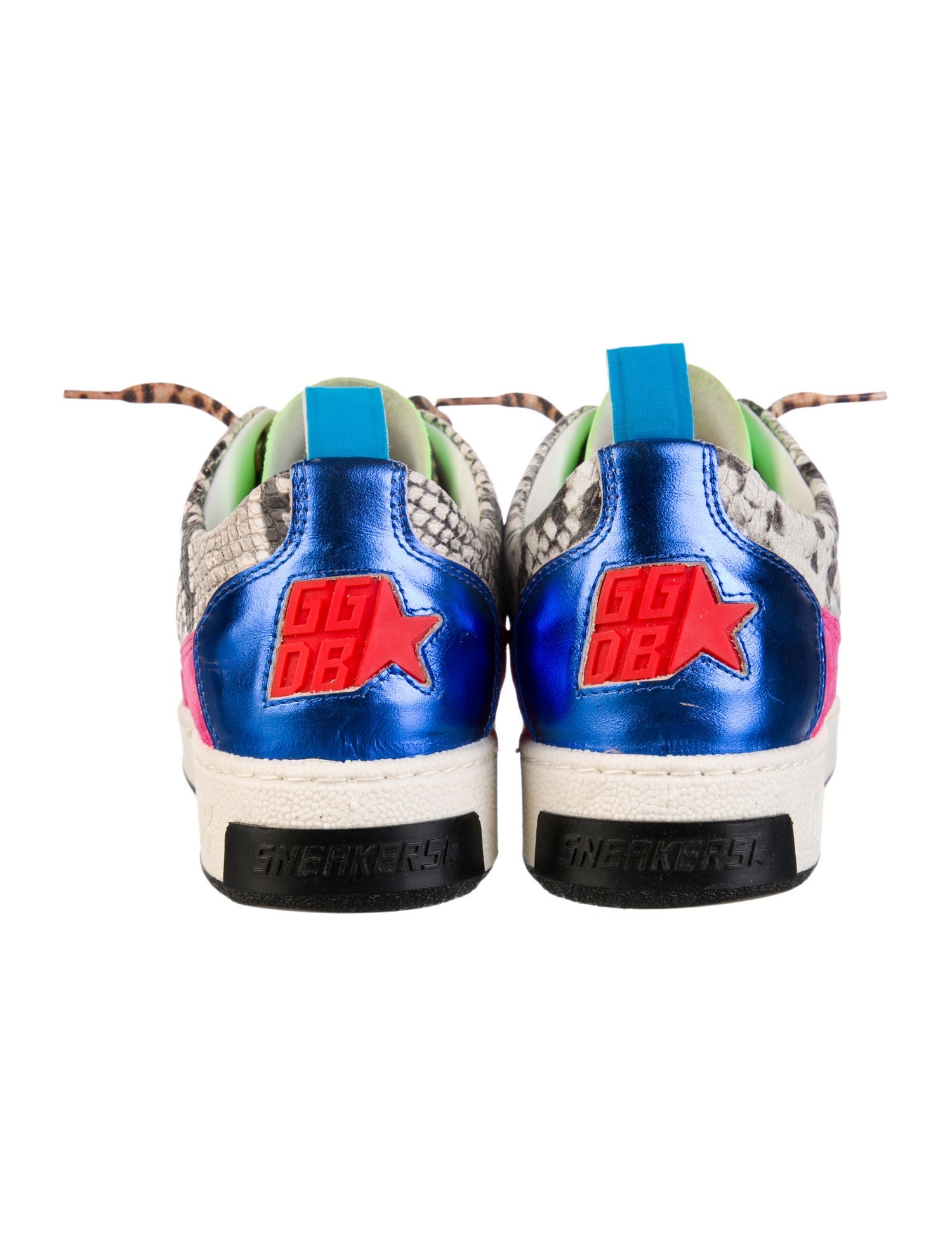 Golden Goose Leather Printed Sneakers