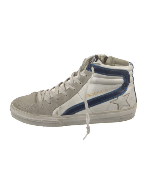 Golden Goose Leather Colorblock Pattern Sneakers