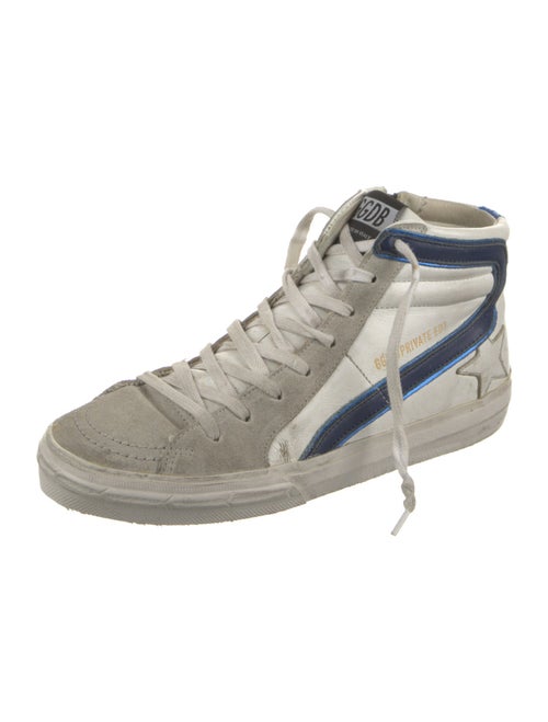 Golden Goose Leather Colorblock Pattern Sneakers
