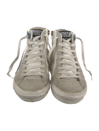 Golden Goose Leather Colorblock Pattern Sneakers