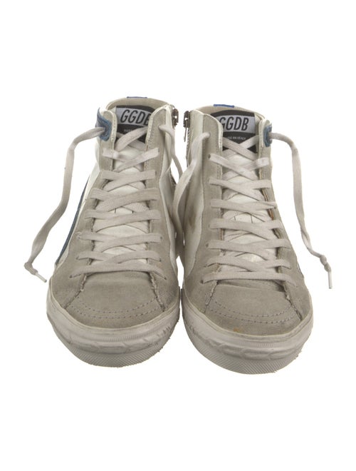 Golden Goose Leather Colorblock Pattern Sneakers