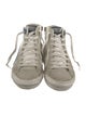 Golden Goose Leather Colorblock Pattern Sneakers