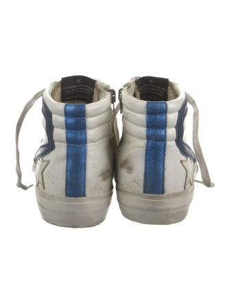 Golden Goose Leather Colorblock Pattern Sneakers