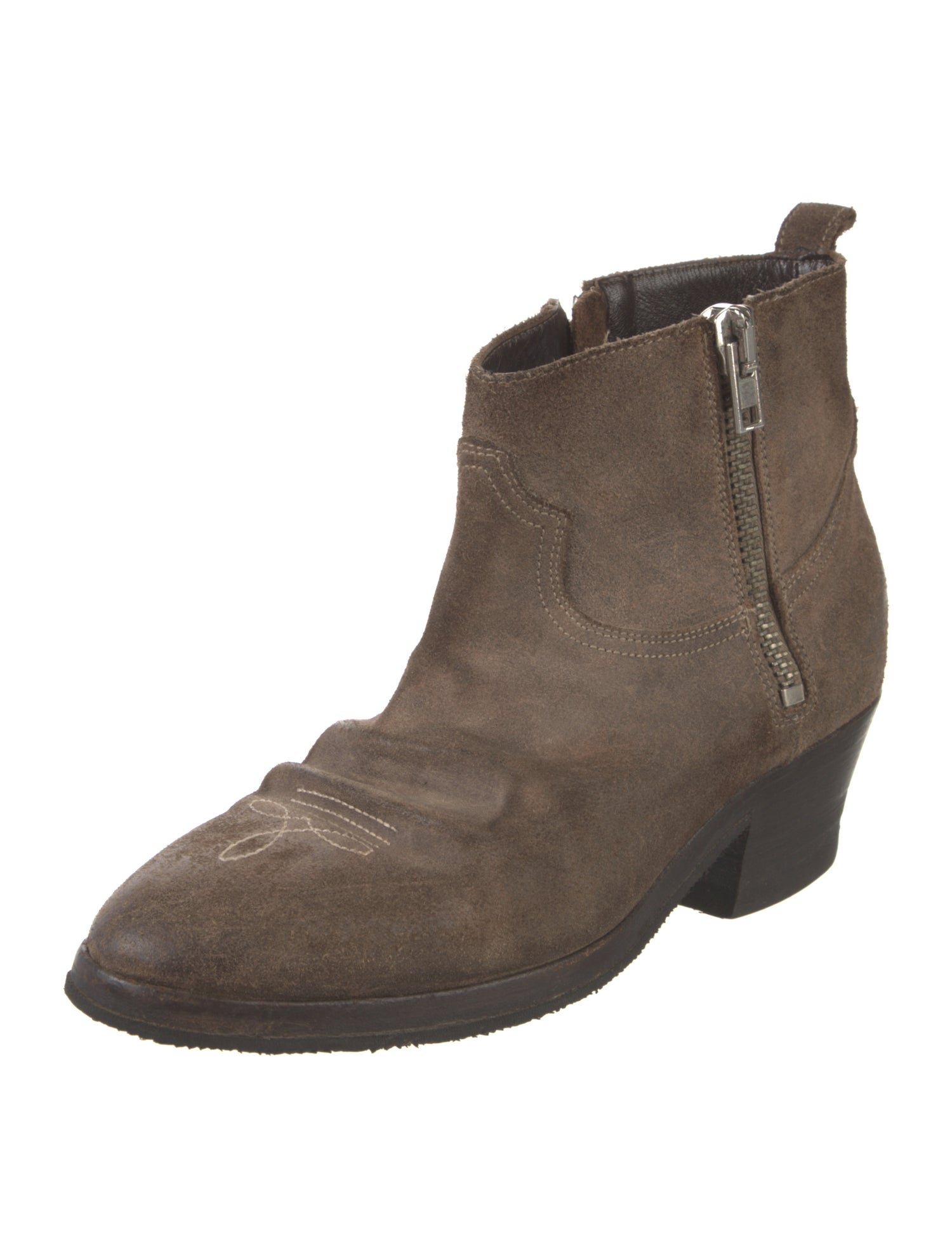 Golden Goose Suede Distressed Accents Boots