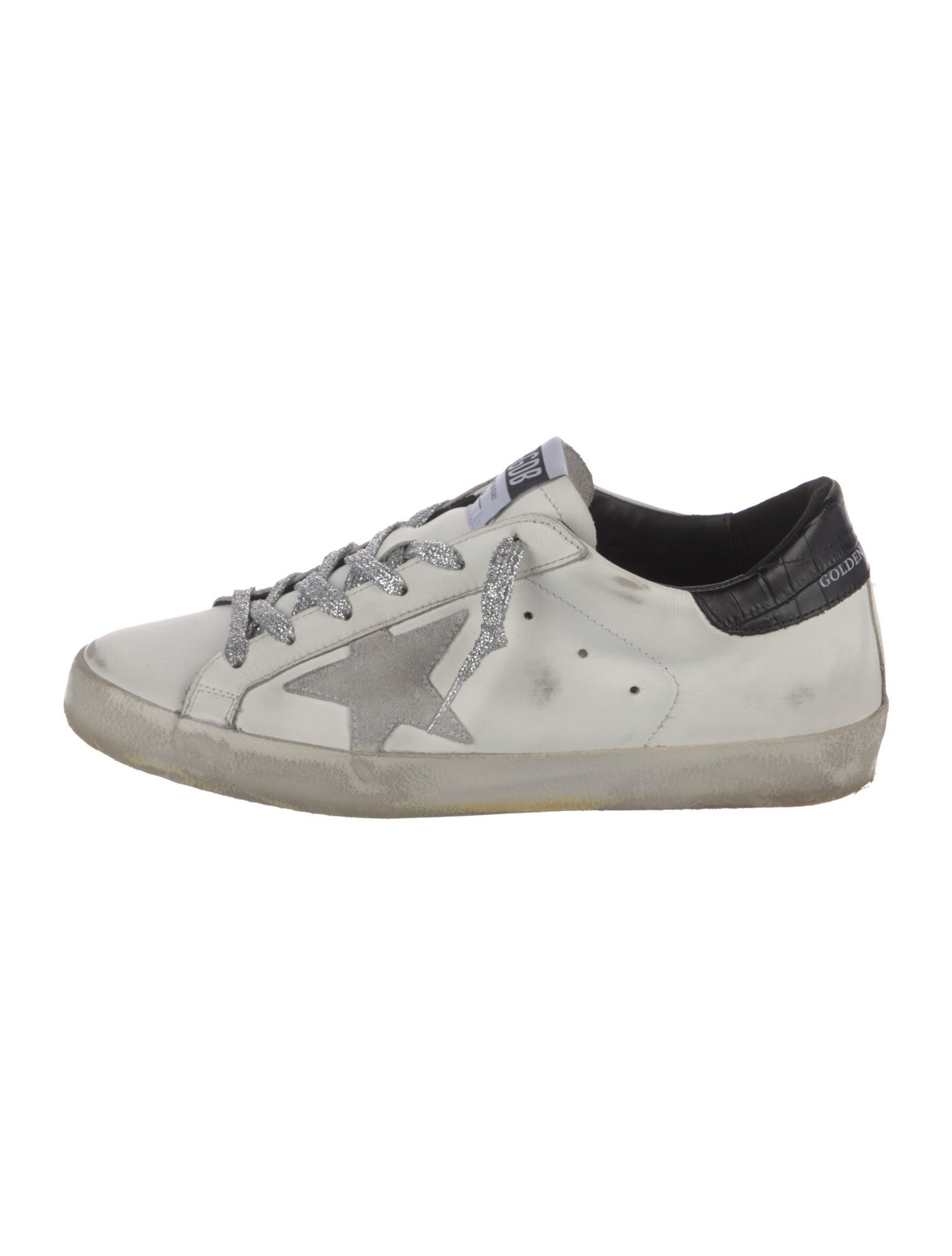 Golden Goose Leather Printed Sneakers