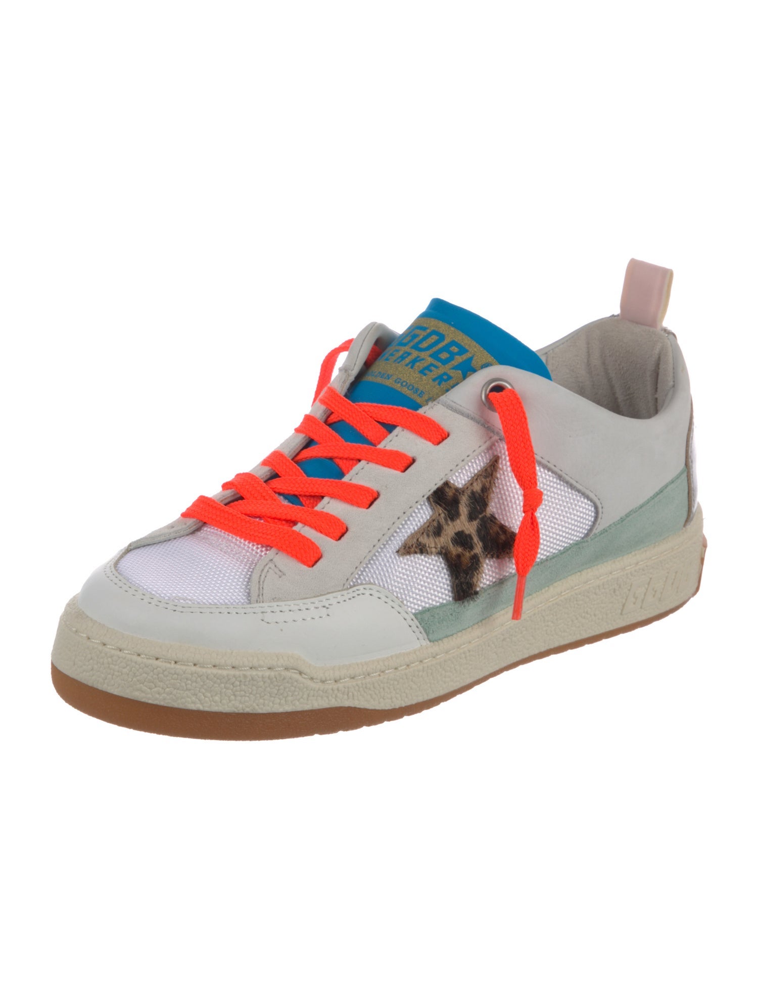 Golden Goose Leather Printed Sneakers w/ Tags