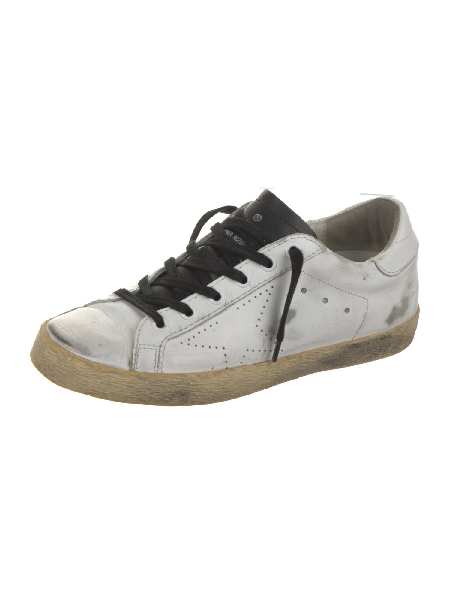 Golden Goose Leather Distressed Accents Sneakers