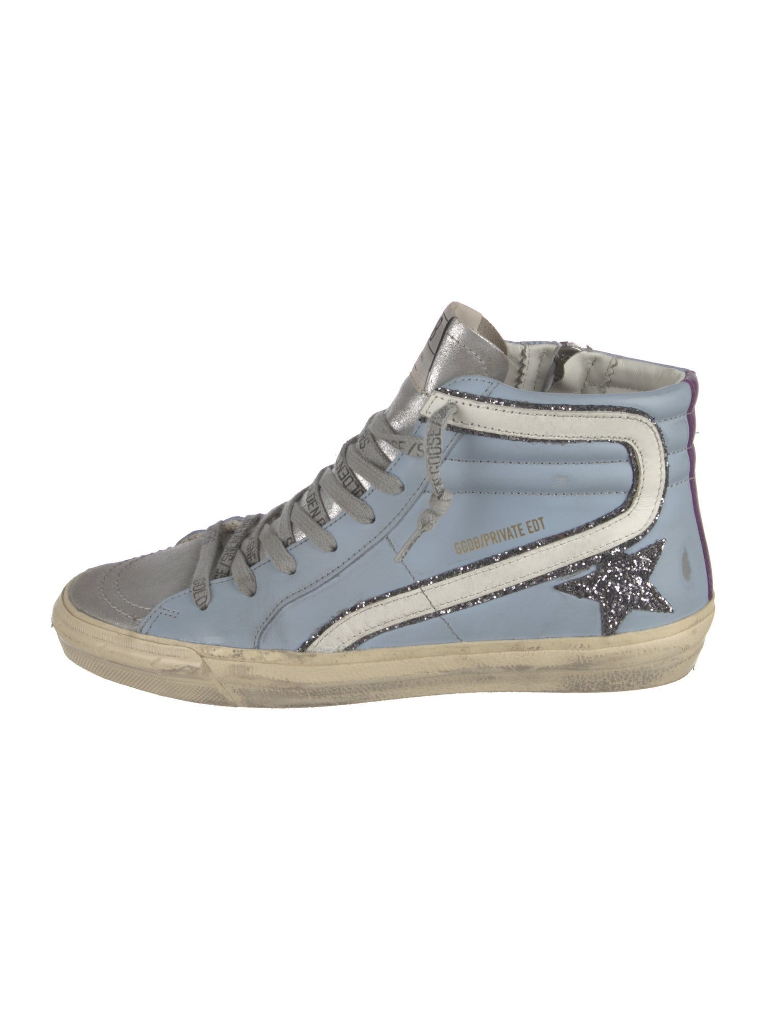 Golden Goose Leather Colorblock Pattern Sneakers