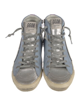 Golden Goose Leather Colorblock Pattern Sneakers