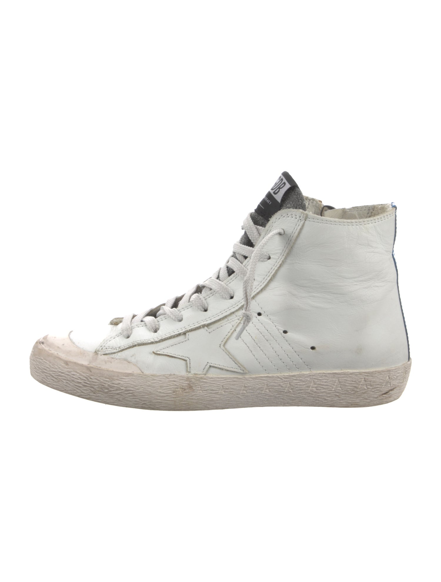 Golden Goose Leather Distressed Accents Sneakers
