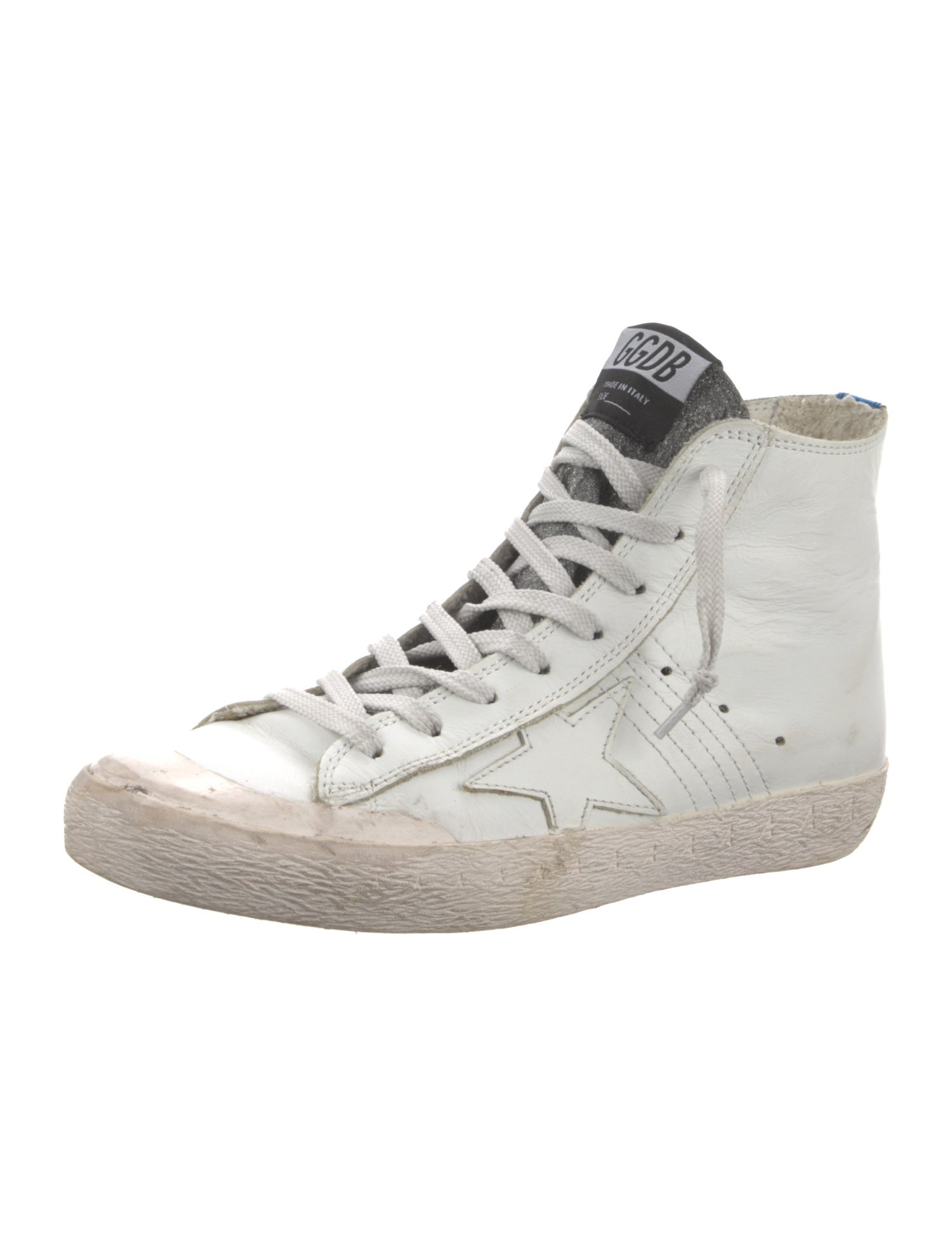 Golden Goose Leather Distressed Accents Sneakers