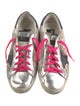 Golden Goose Leather Animal Print Sneakers