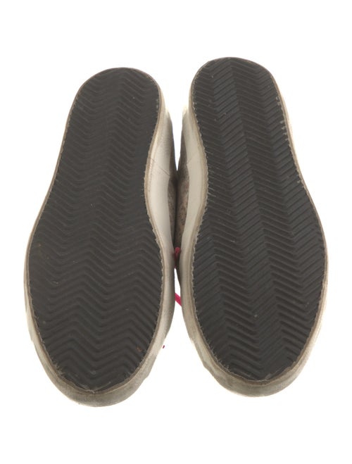 Golden Goose Leather Animal Print Sneakers