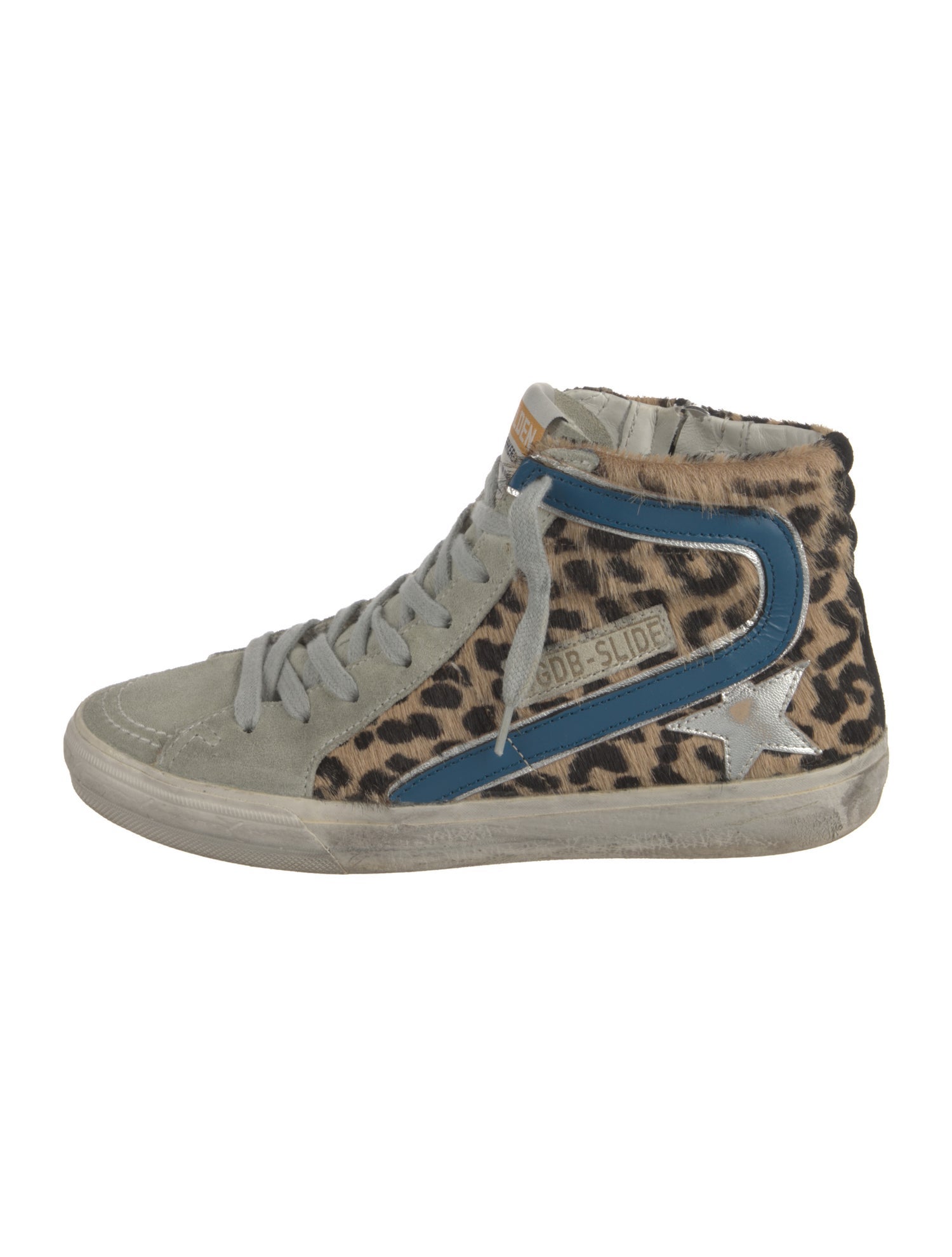Golden Goose Ponyhair Animal Print Sneakers
