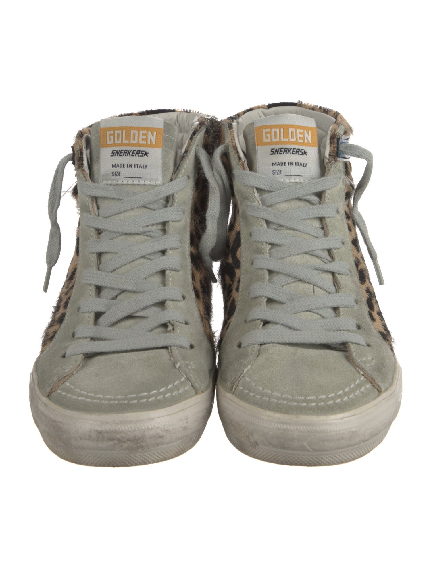 Golden Goose Ponyhair Animal Print Sneakers