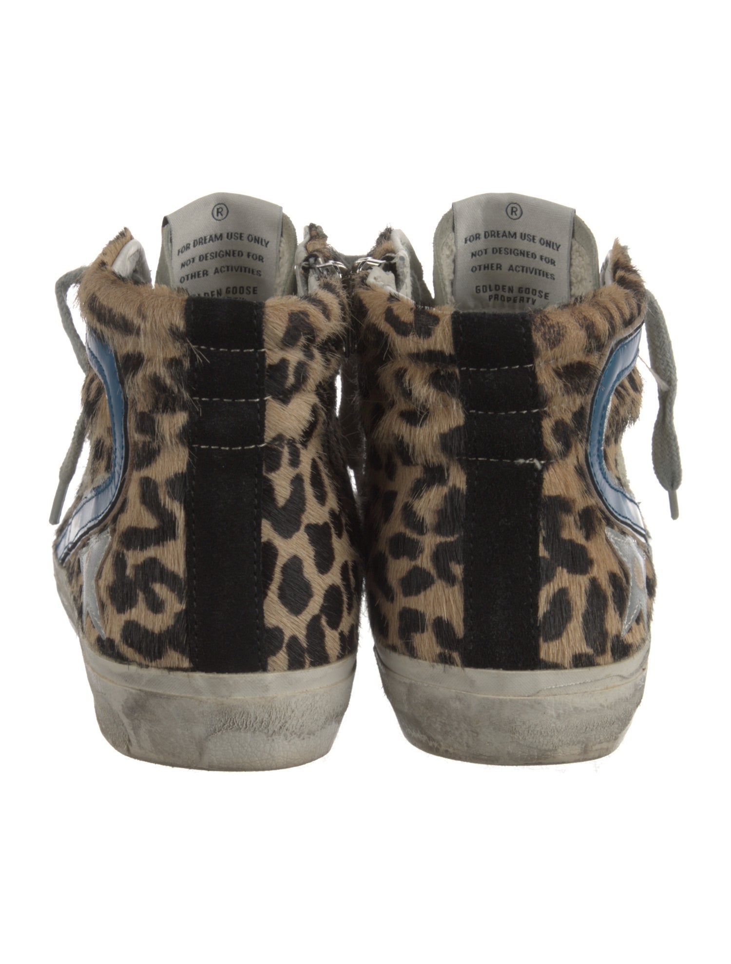 Golden Goose Ponyhair Animal Print Sneakers