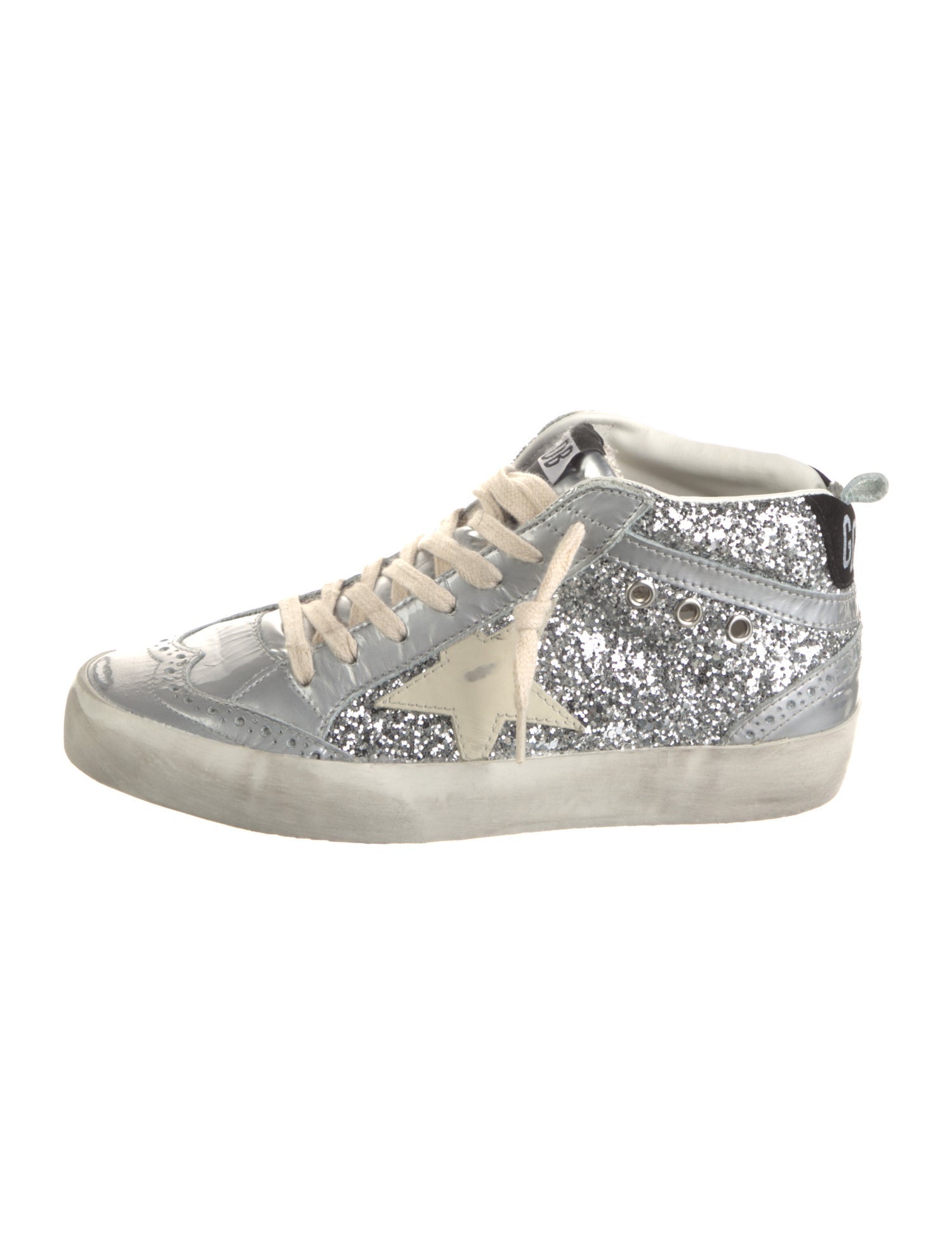 Golden Goose Glitter Colorblock Pattern Sneakers