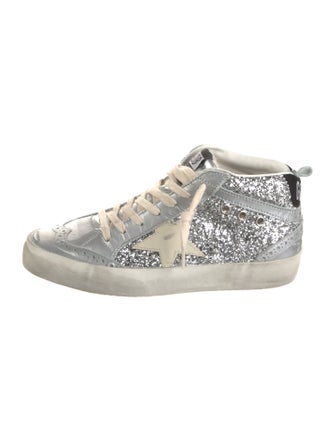 Golden Goose Glitter Colorblock Pattern Sneakers