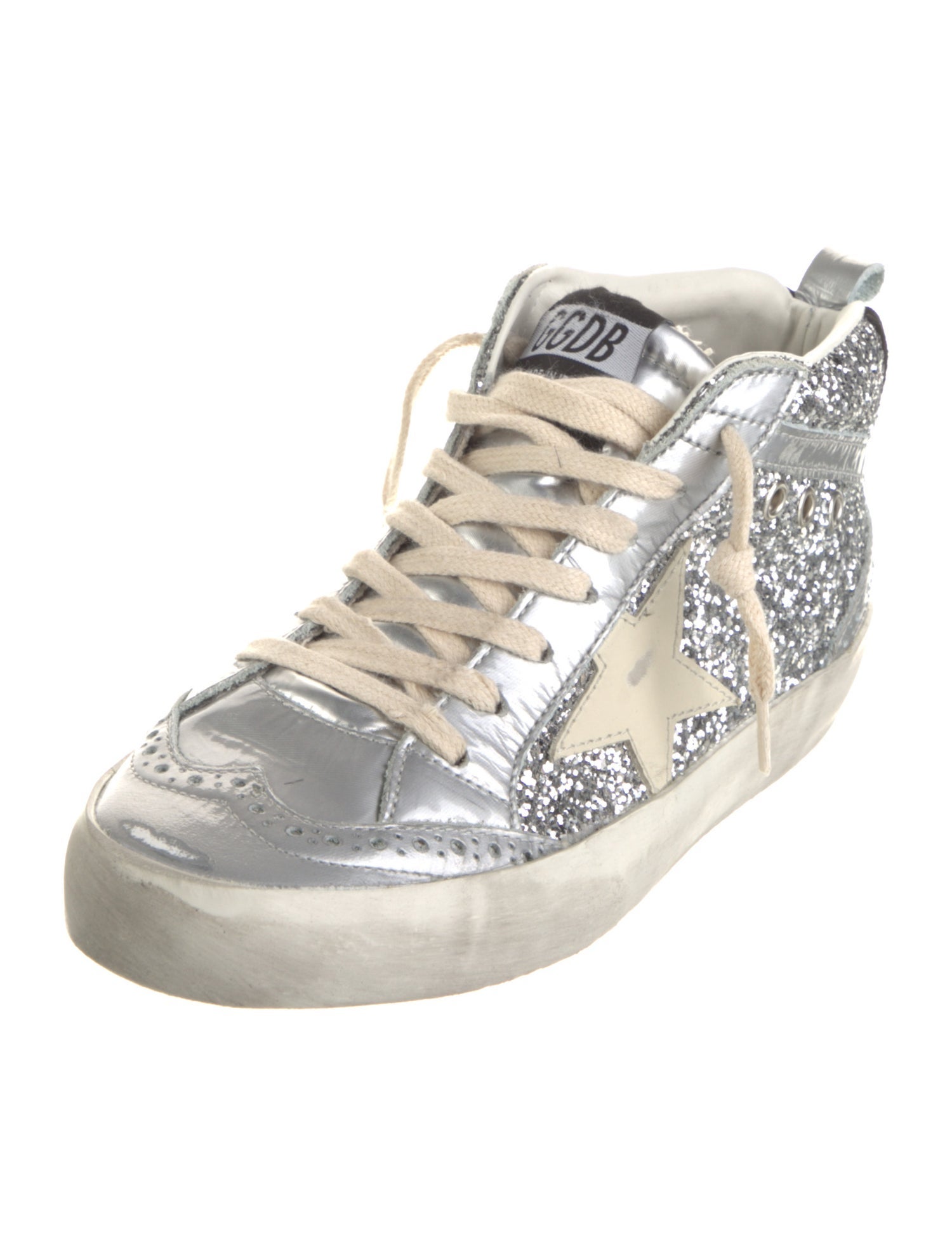 Golden Goose Glitter Colorblock Pattern Sneakers