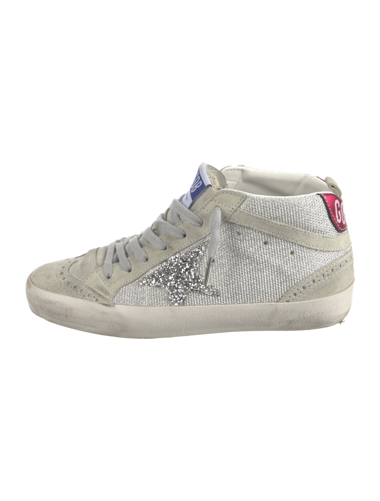 Golden Goose Suede Colorblock Pattern Sneakers
