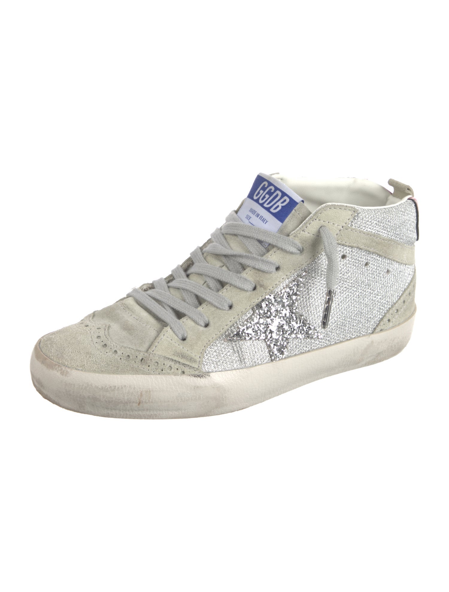 Golden Goose Suede Colorblock Pattern Sneakers