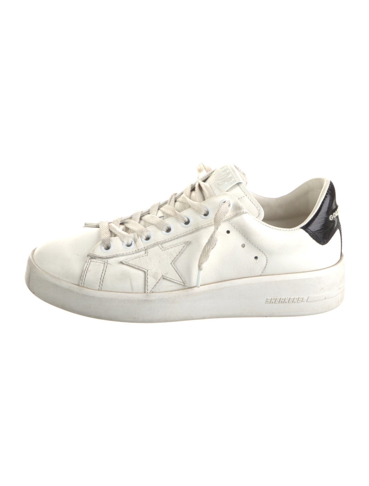 Golden Goose Leather Printed Sneakers