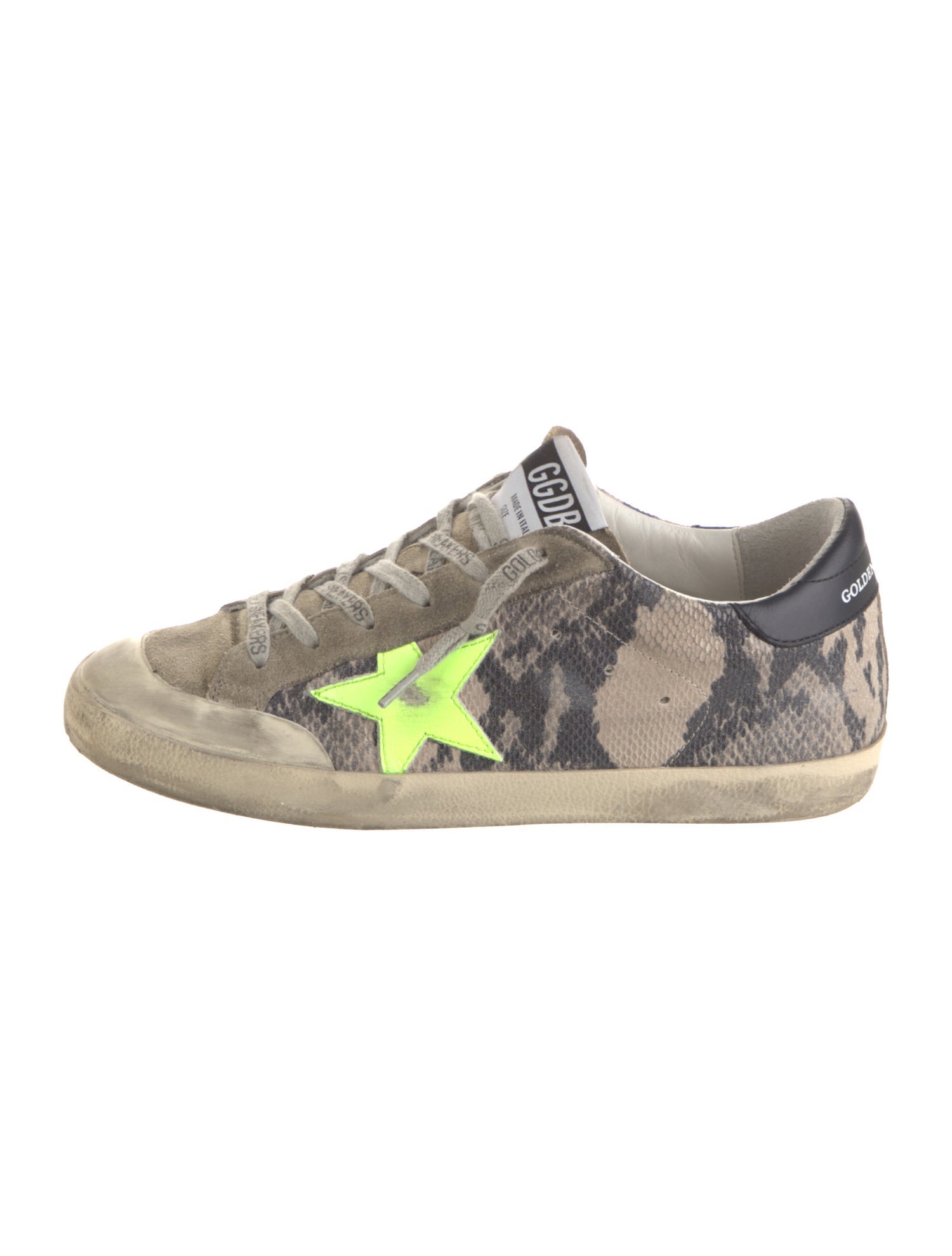 Golden Goose Suede Animal Print Sneakers