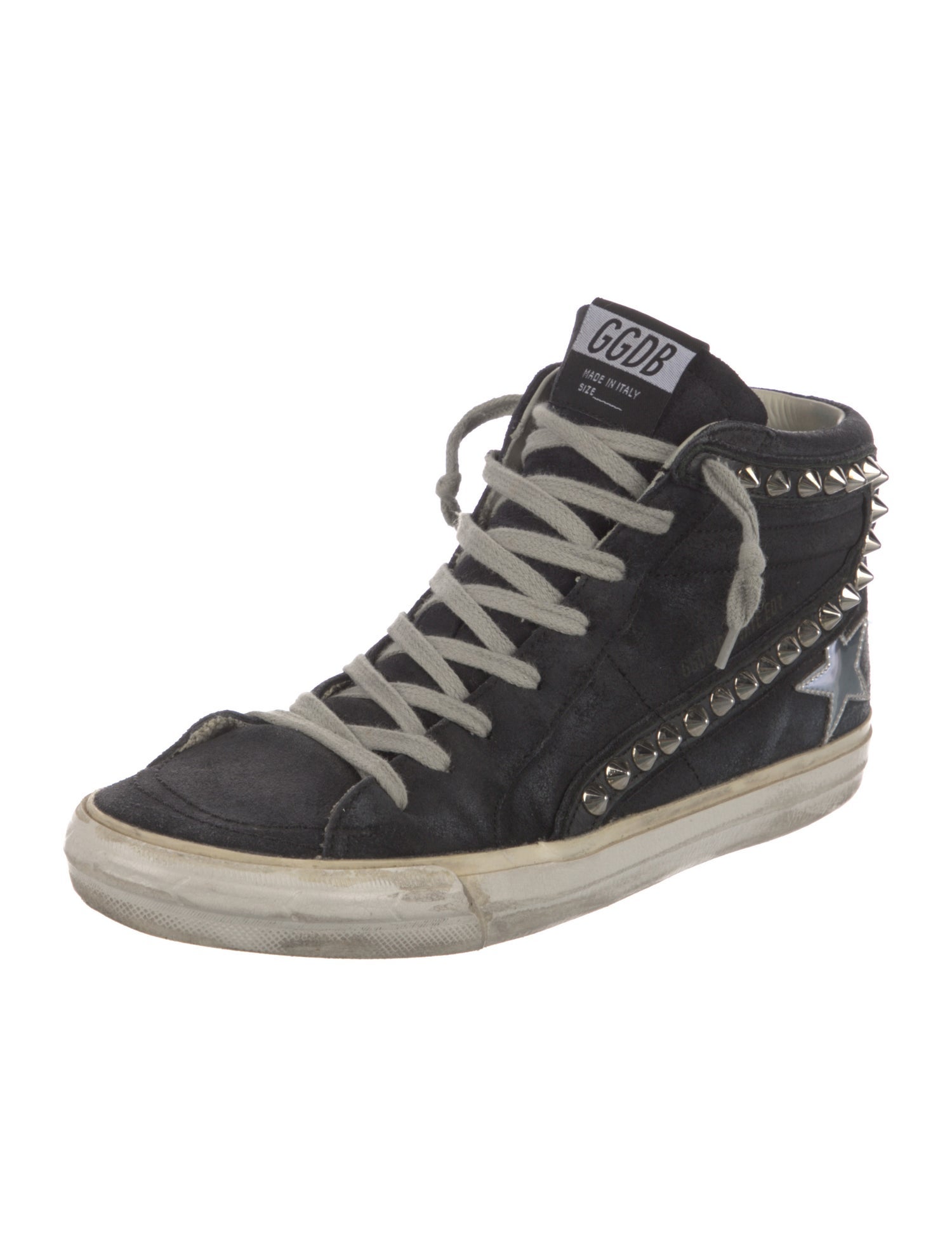 Golden Goose Spike Accents Leather Sneakers