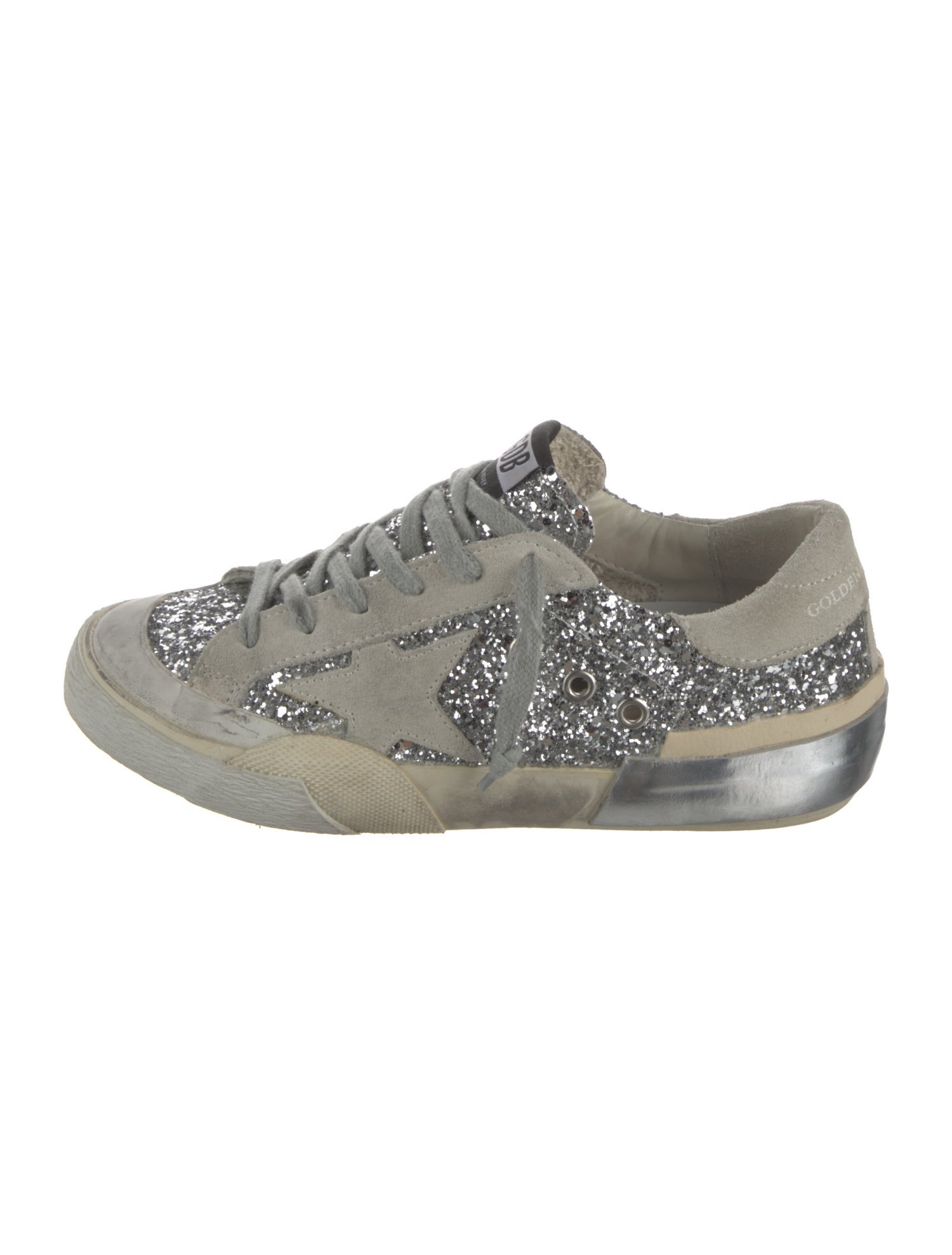 Golden Goose Glitter Printed Sneakers