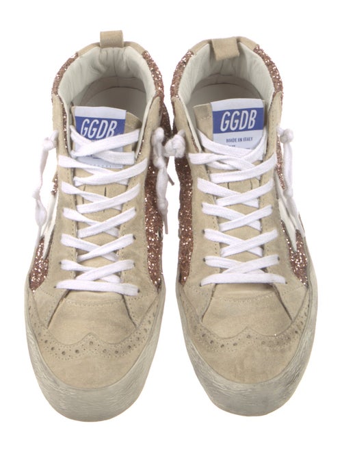 Golden Goose Suede Colorblock Pattern Sneakers