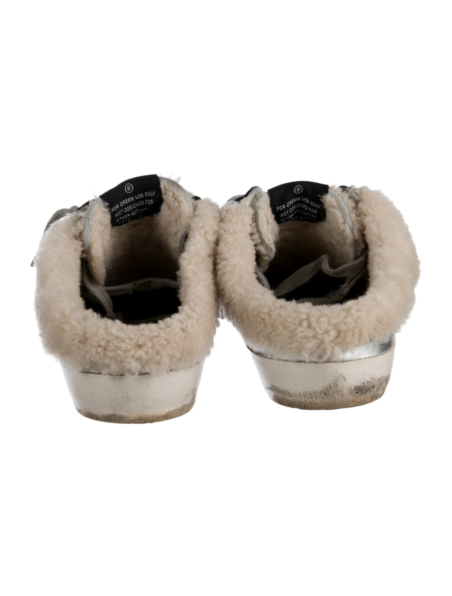 Golden Goose Leather Colorblock Pattern Mules