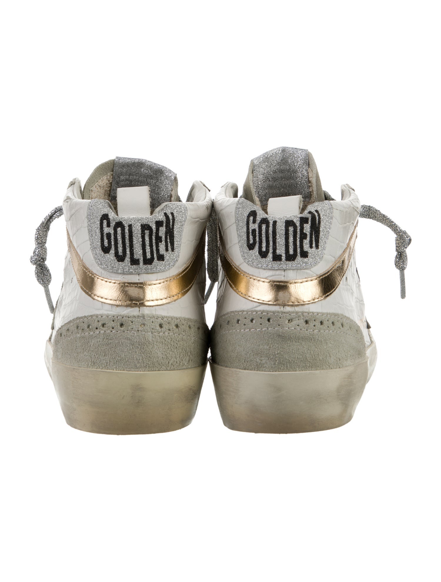 Golden Goose Leather Printed Sneakers