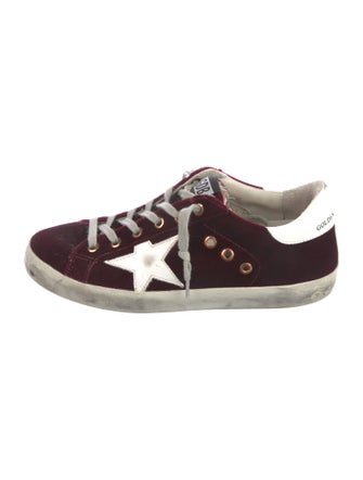 Golden Goose Velvet Printed Sneakers