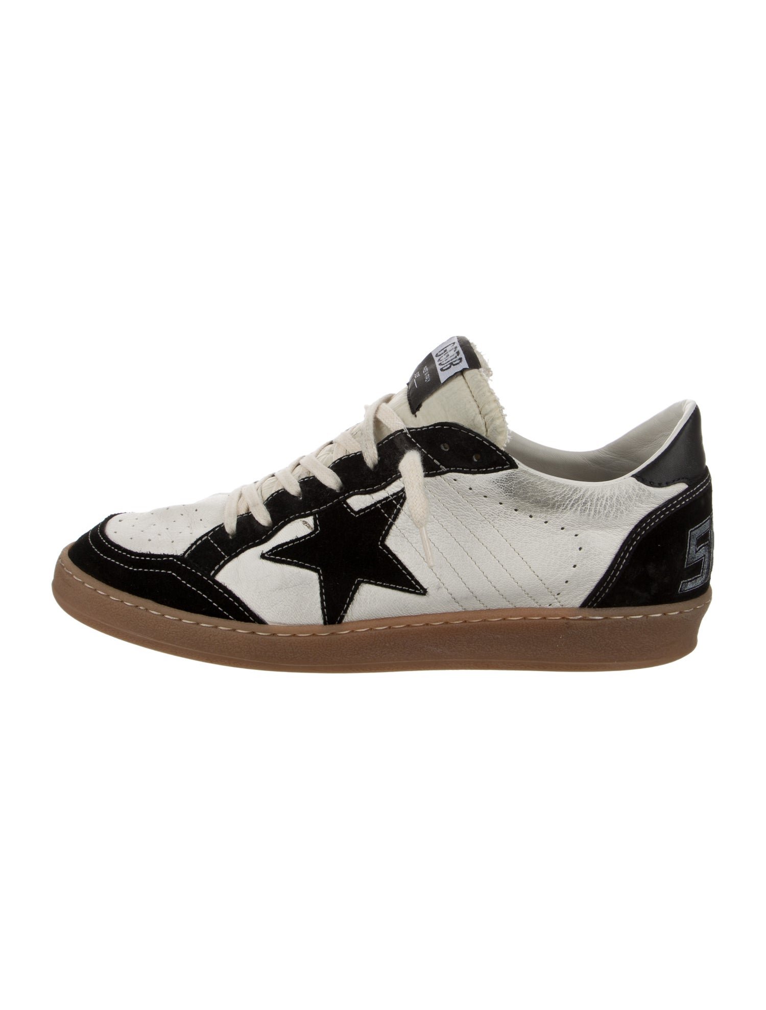Golden Goose Leather Printed Sneakers
