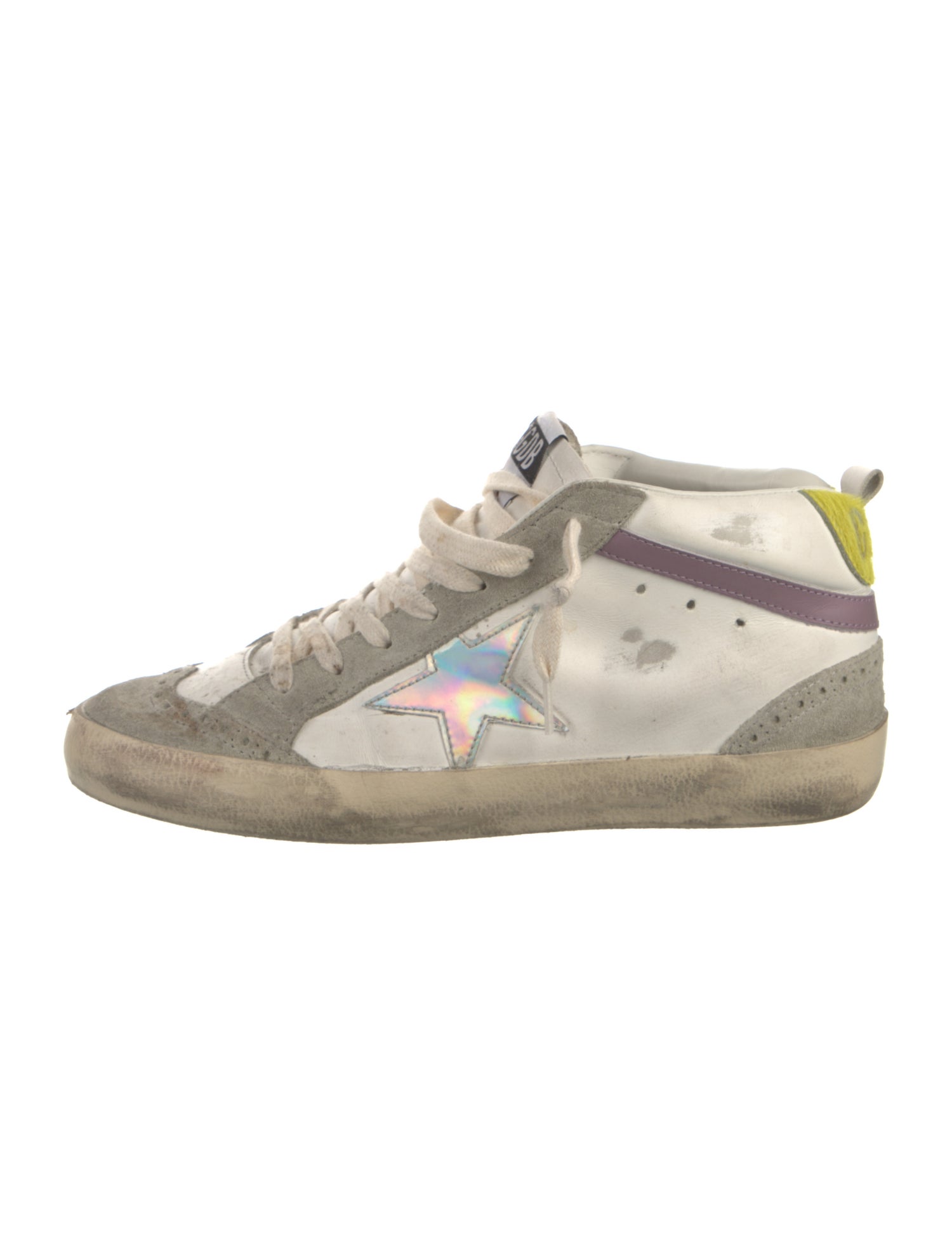 Golden Goose Leather Colorblock Pattern Sneakers