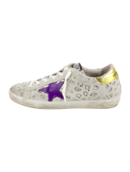 Golden Goose Suede Animal Print Sneakers