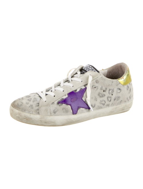 Golden Goose Suede Animal Print Sneakers
