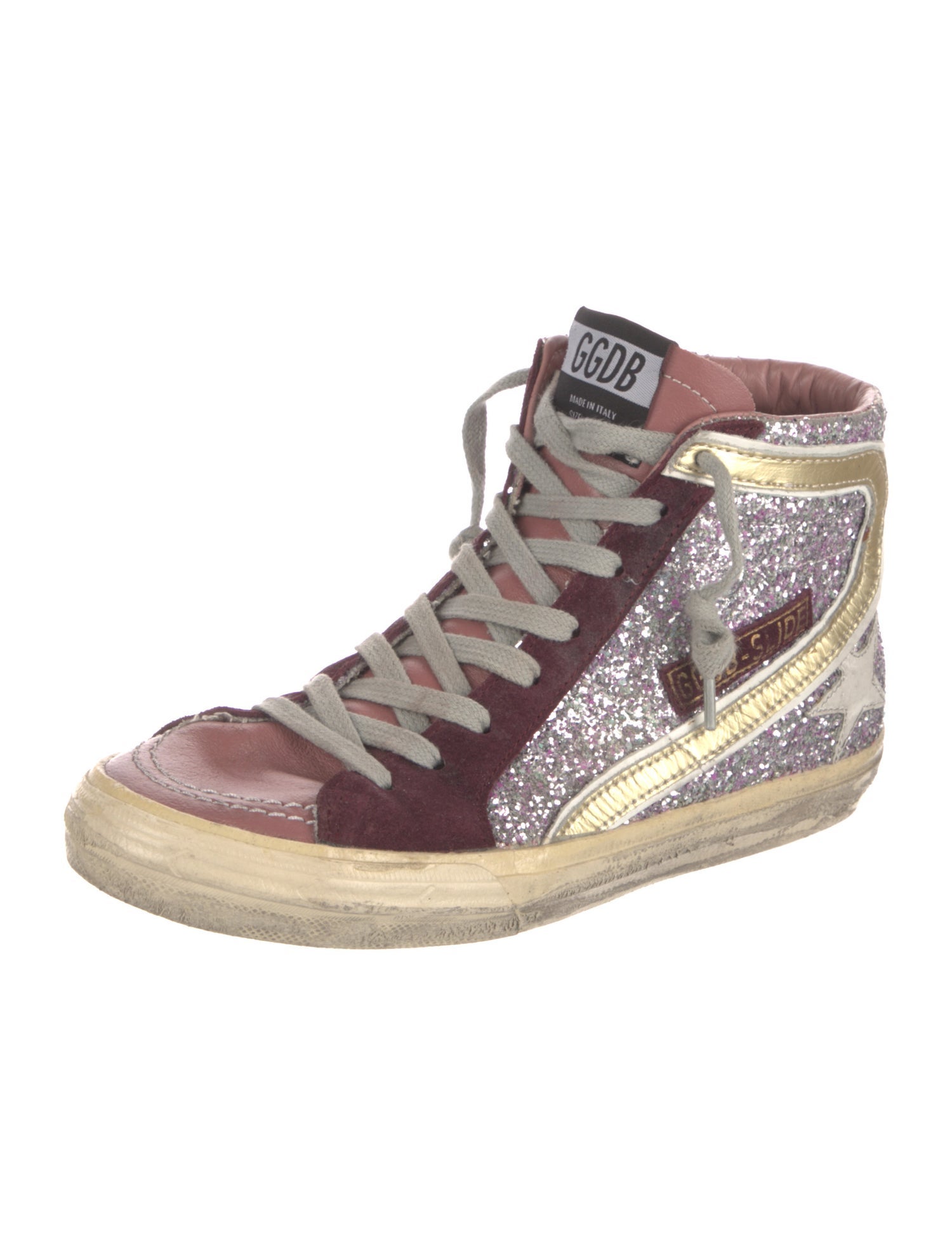 Golden Goose Glitter Printed Sneakers