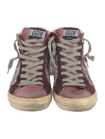 Golden Goose Glitter Printed Sneakers