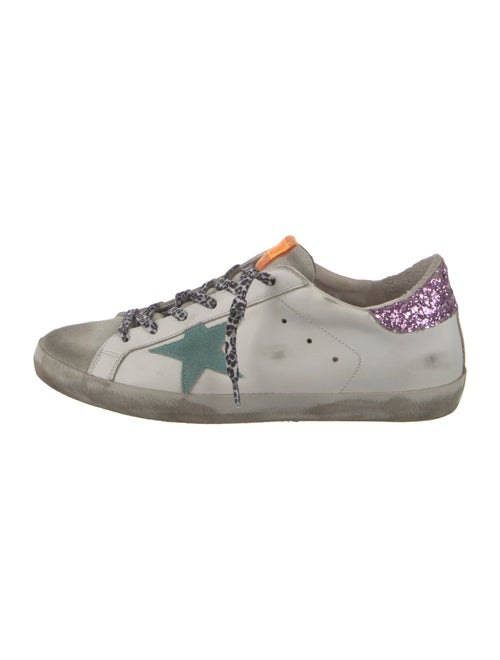 Golden Goose Leather Colorblock Pattern Sneakers
