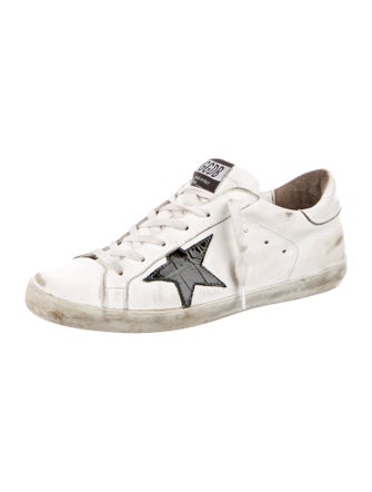 Golden Goose Leather Distressed Accents Sneakers