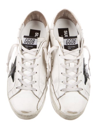 Golden Goose Leather Distressed Accents Sneakers