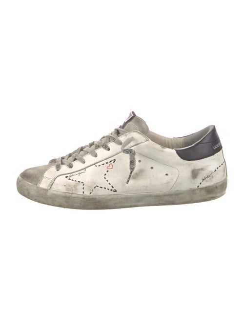 Golden Goose Leather Distressed Accents Sneakers